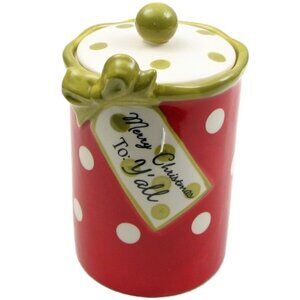 Merry Christmas Y'all Goody Jar 7" tall by 4 1/4" wide 92164
